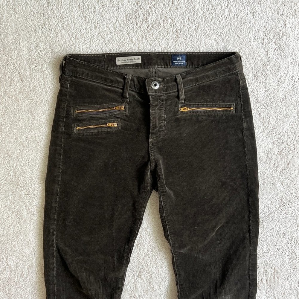 AG Adriano Goldschmied The Moto Stevie Ankle Zipper Slim Straight Corduroy - Picture 7 of 8